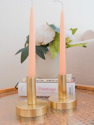 CANDELABRO ORO MATE X2