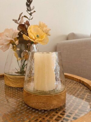 CANDEL. BASE MADERA TRANSPARENTE CH