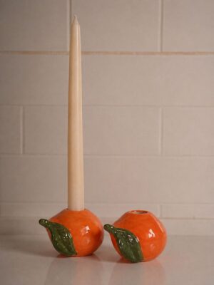 CANDELABRO NARANJA X2
